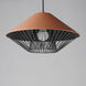 Phoenix LED 15.5 inch Brick and Black Single Pendant Ceiling Light