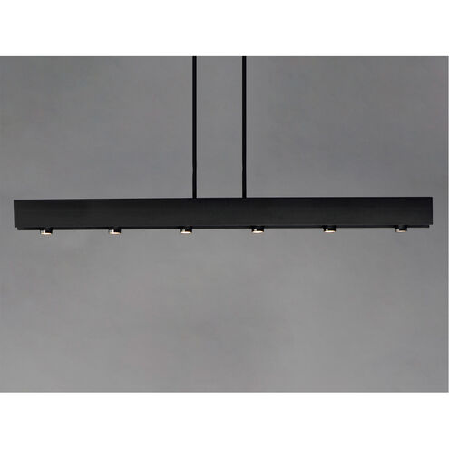 Beam LED LED 54 inch Black and Polished Chrome Linear Pendant Ceiling Light