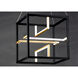 Chamber LED 18.25 inch Black and Gold Single Pendant Ceiling Light