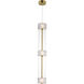 Elysian LED 41.5 inch Natural Aged Brass Linear Pendant Ceiling Light