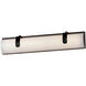 Clutch LED 22 inch Black Bath Vanity Wall Light