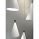 Norsk LED 15.25 inch White and Metallic Gold Multi-Light Pendant Ceiling Light