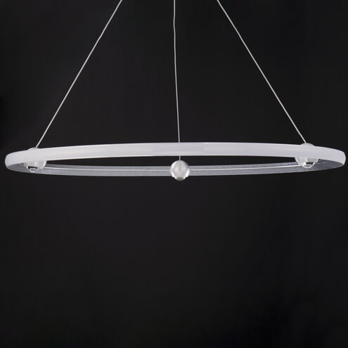 Nodes LED 40 inch Brushed Aluminum Ring Pendant Ceiling Light