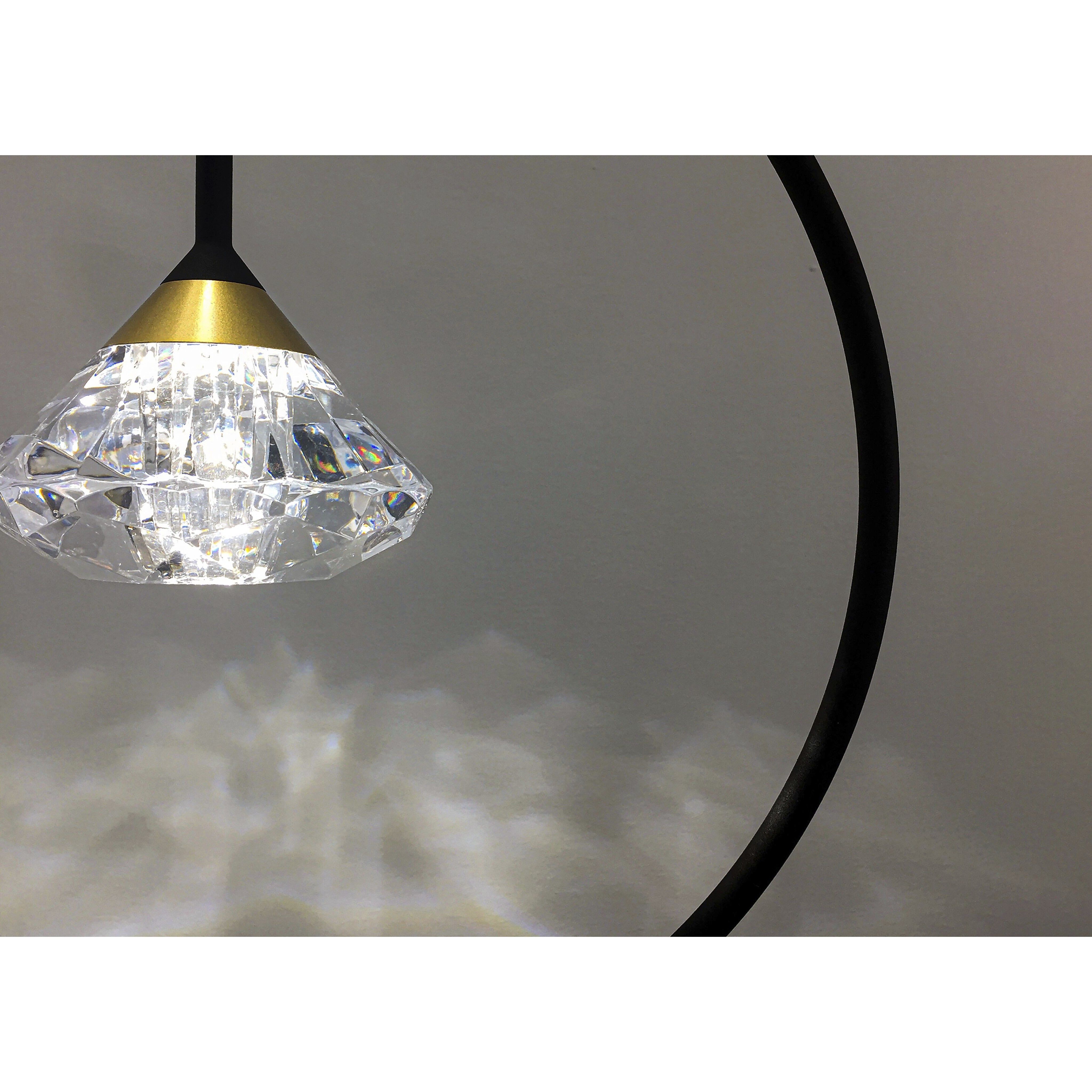 Hope 19.75 inch 3 watt Black and Metallic Gold Table Lamp Portable Light