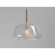 Deuce LED 7.75 inch Satin Brass Single Pendant Ceiling Light