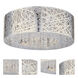 Inca LED 23.5 inch Polished Chrome Flush Mount Ceiling Light in Clear/White