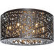 Inca 7 Light 15.75 inch Bronze Flush Mount Ceiling Light in Cognac