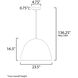 Fungo LED 23.5 inch Satin Nickel and Black Single Pendant Ceiling Light in Black and Satin Nickel