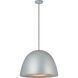 Fungo LED 23.5 inch Dark Grey and Coffee Single Pendant Ceiling Light