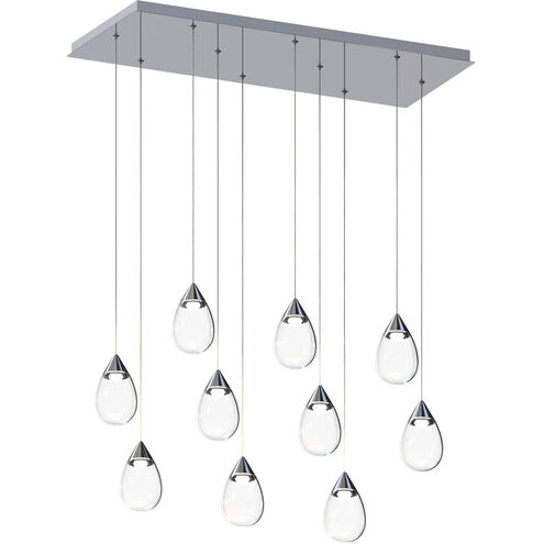 Dewdrop LED 30.5 inch Polished Chrome Linear Pendant Ceiling Light