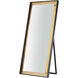 Floating 67 X 30 inch Gold Leaf and Black LED Mirror