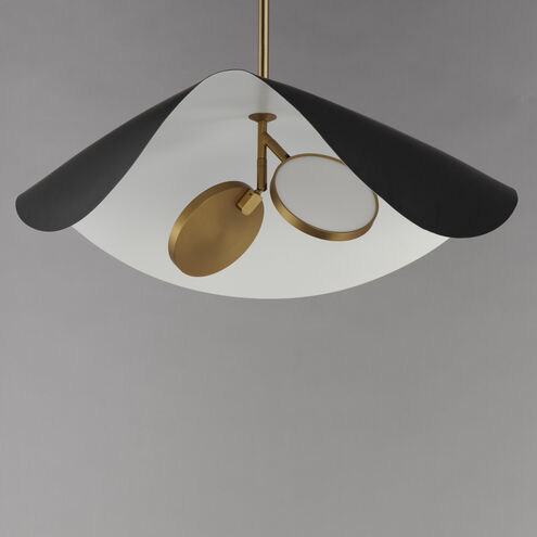 Carmen LED 24 inch Black and Gold Single Pendant Ceiling Light in Black/Gold