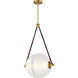 Dispatch LED 15.75 inch Natural Aged Brass Single Pendant Ceiling Light