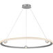 Nodes LED 40 inch Brushed Aluminum Ring Pendant Ceiling Light