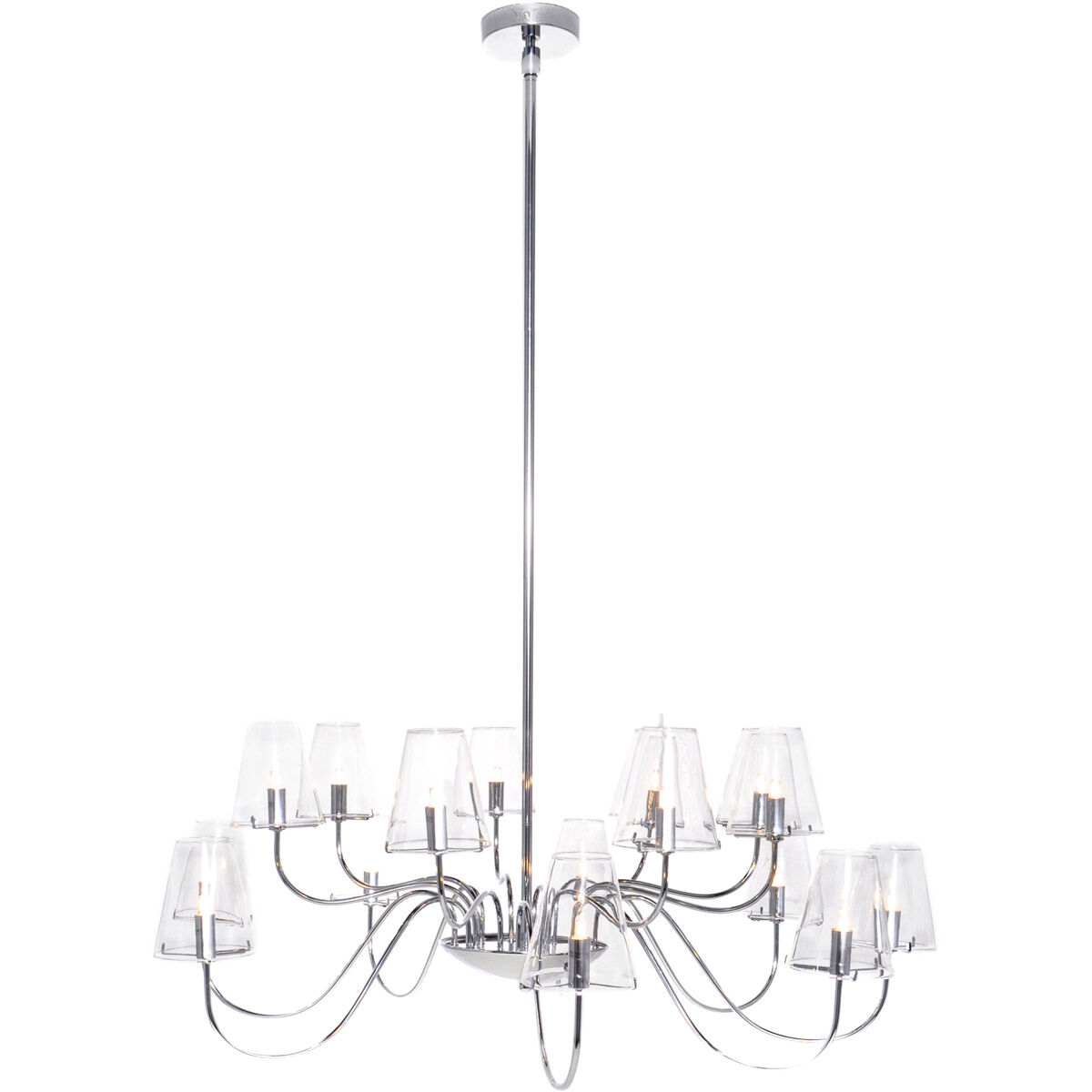 Chic 16 Light 39.5 inch Polished Chrome Chandelier Ceiling Light