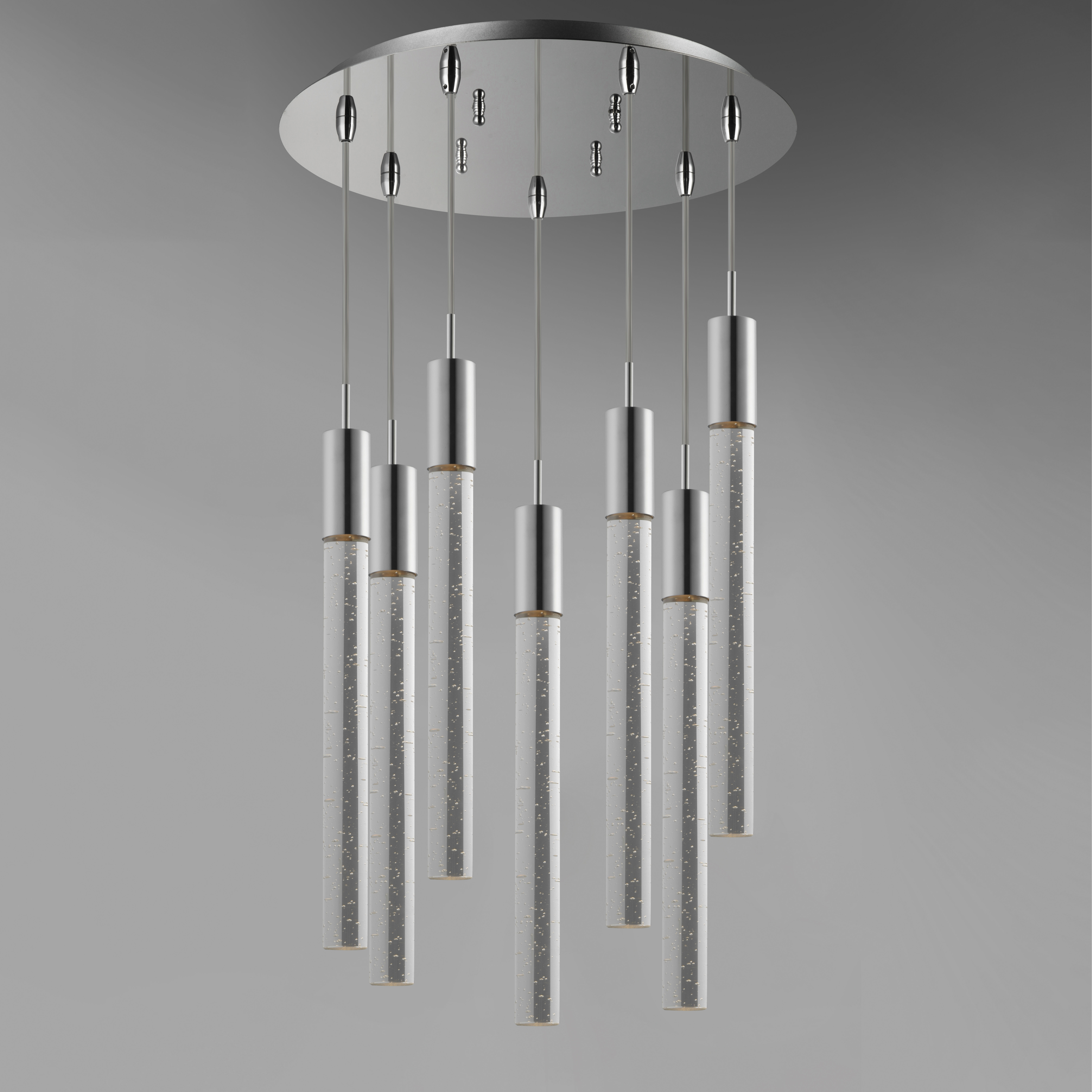 Big Fizz LED 16 inch Polished Chrome Multi-Light Pendant Ceiling Light