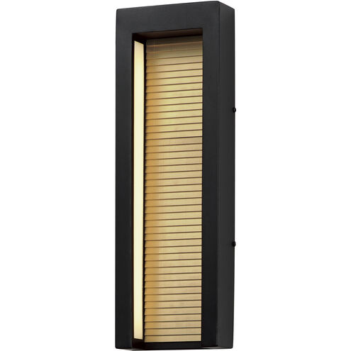 Alcove LED 20 inch Black and Gold Outdoor Wall Sconce