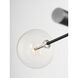 Global LED 35.5 inch Black and Satin Nickel Multi-Light Pendant Ceiling Light