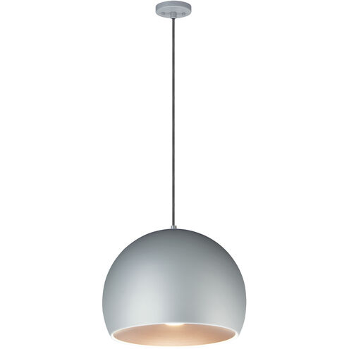 Palla LED 15.75 inch Dark Grey and Coffee Single Pendant Ceiling Light in Dark Grey/Coffee