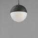 Half Moon LED 7.75 inch Black Mini Pendant Ceiling Light
