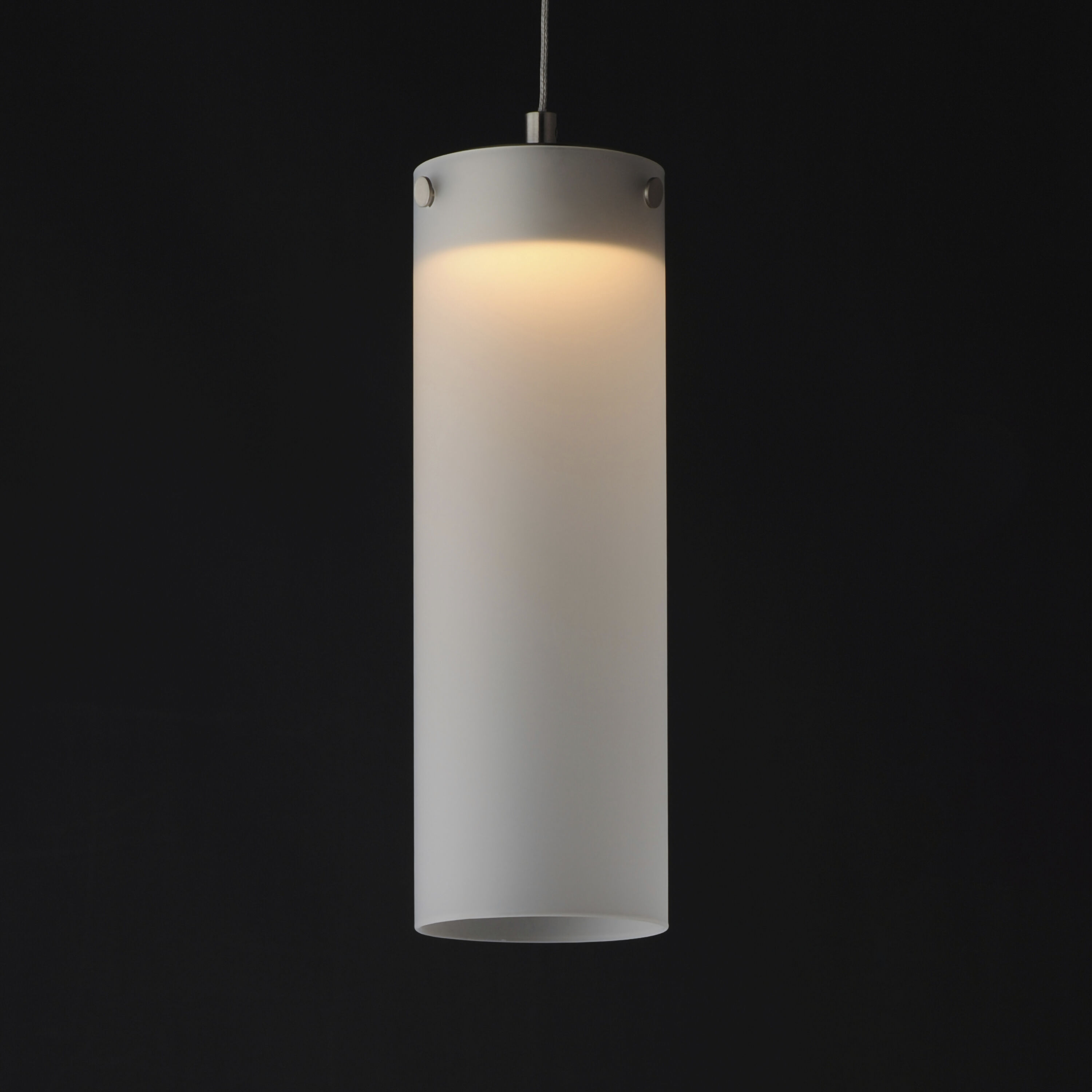 Highball LED 4.25 inch Satin Nickel Mini Pendant Ceiling Light in Translucent Frost