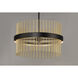 Chimes LED 23.75 inch Black and Satin Nickel and Satin Brass Single Pendant Ceiling Light in Black and Satin Brass and Satin Nickel