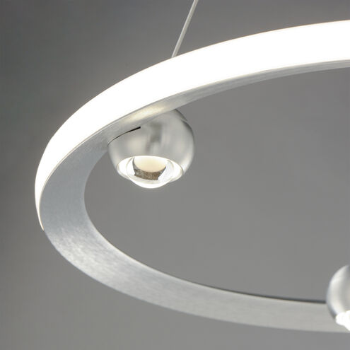 Nodes LED 24 inch Brushed Aluminum Ring Pendant Ceiling Light