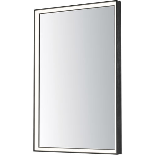Bevel 36 X 30 inch Brushed Black LED Mirror
