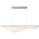 Manta LED 47 inch Polished Chrome Linear Pendant Ceiling Light in Clear Ribbed