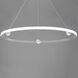 Nodes LED 40 inch Brushed Aluminum Ring Pendant Ceiling Light