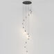 Dewdrop LED 33.75 inch Black Multi-Light Pendant Ceiling Light