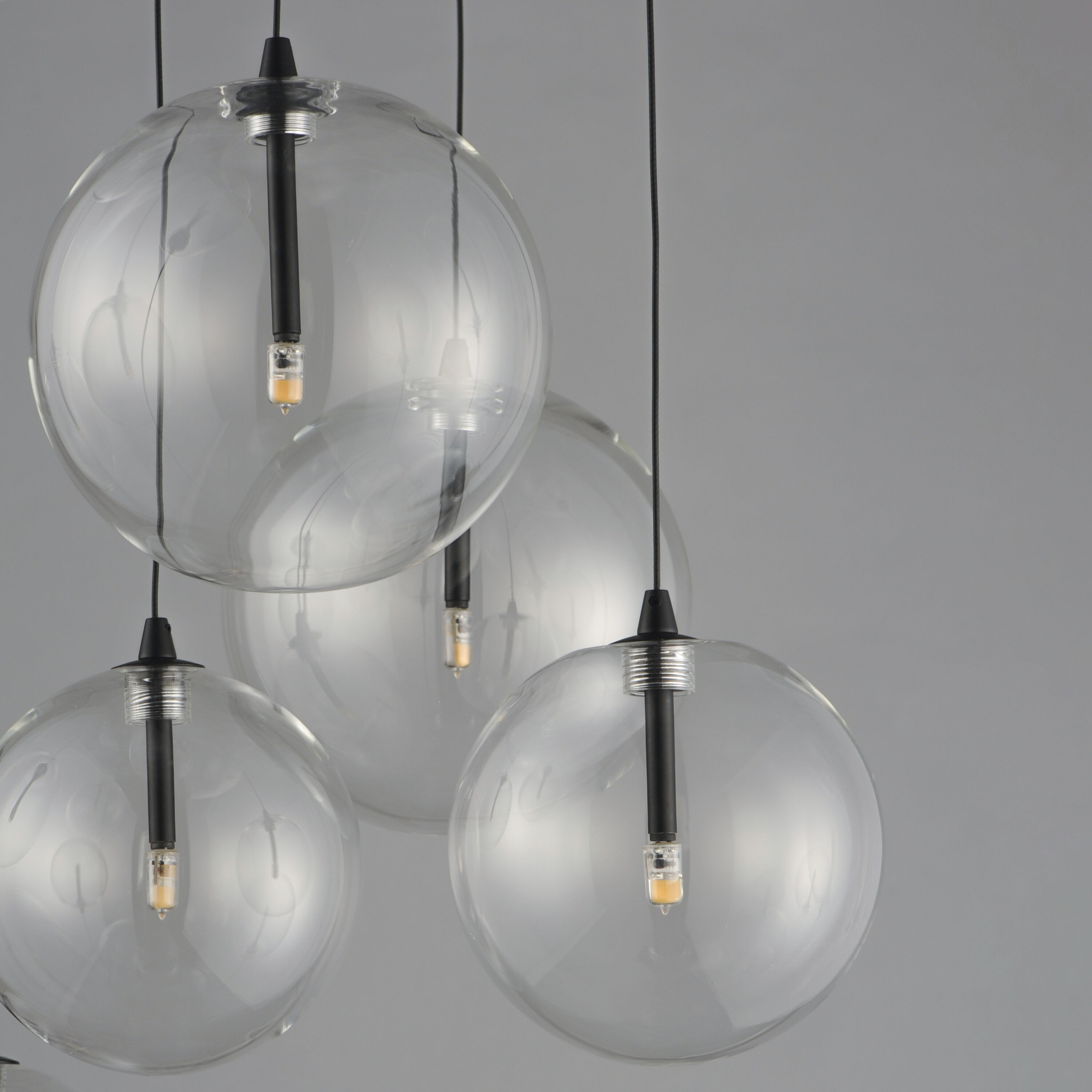 Global LED 22.25 inch Black Multi-Light Pendant Ceiling Light