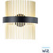 Chimes LED 7 inch Black and Satin Brass Wall Sconce Wall Light