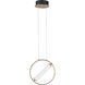 Flare LED 6.25 inch Black and Soft Gold Single Pendant Ceiling Light