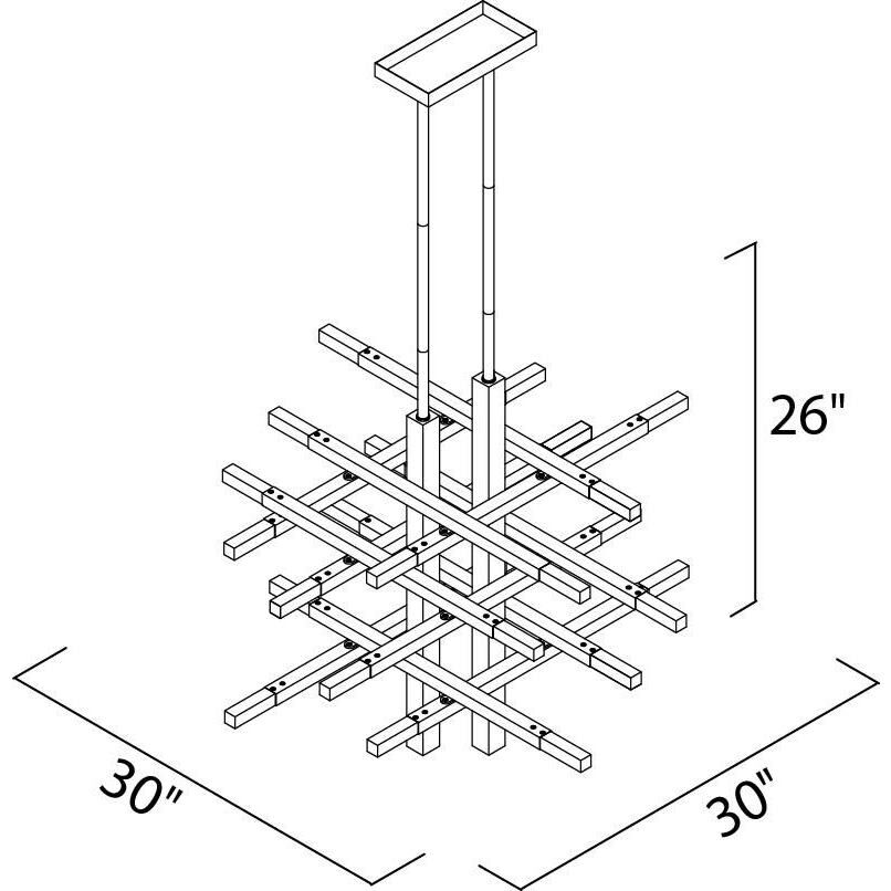 Crossroads LED 30 inch Polished Chrome Single Pendant Ceiling Light
