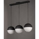 Half Moon LED 30.25 inch Black Linear Pendant Ceiling Light