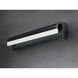 Waterfall LED 30 inch Black Bath Vanity Light Wall Light