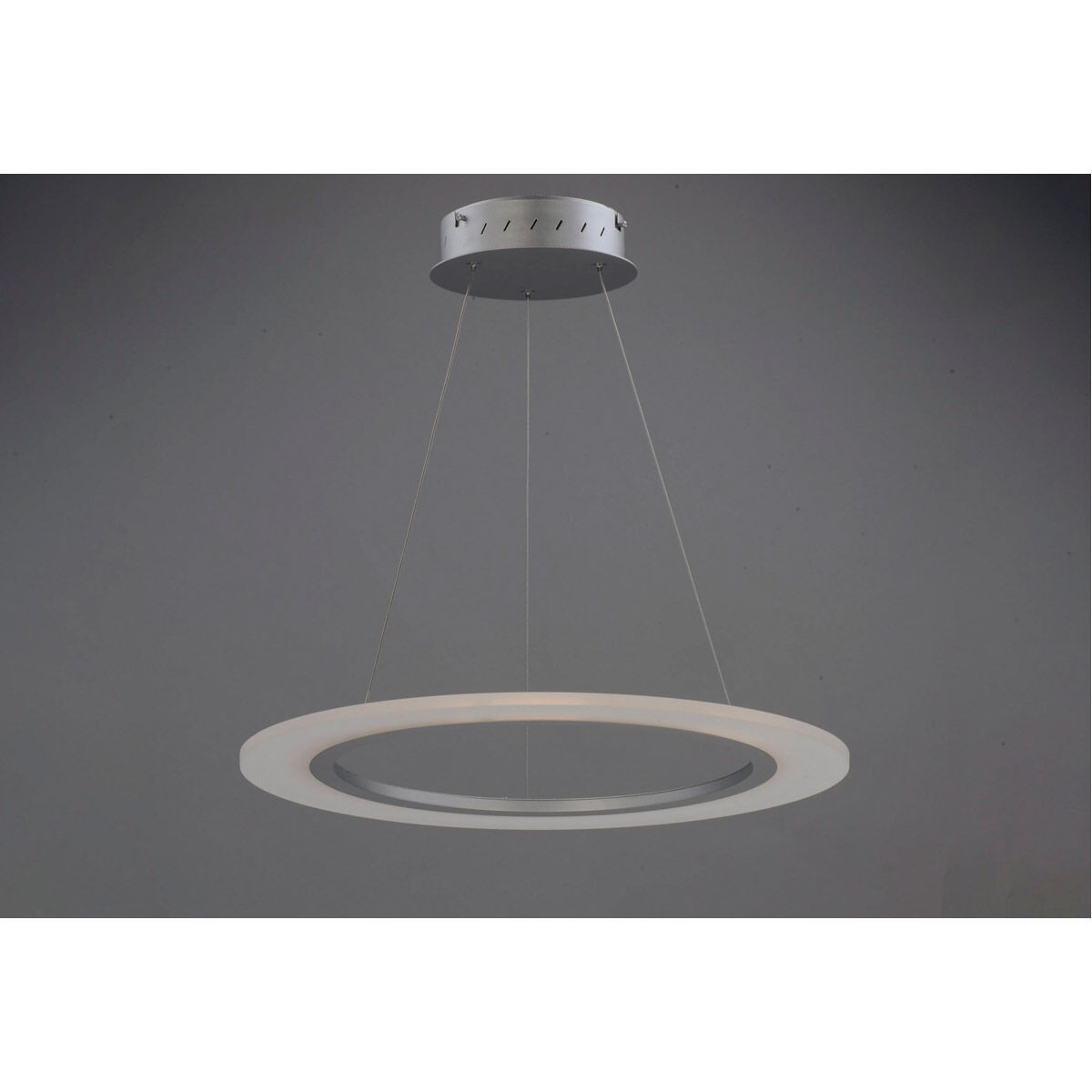 Saturn II LED LED 23.75 inch Matte Silver Entry Foyer Pendant Ceiling Light