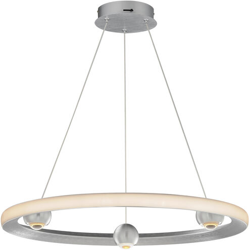 Nodes LED 24 inch Brushed Aluminum Ring Pendant Ceiling Light