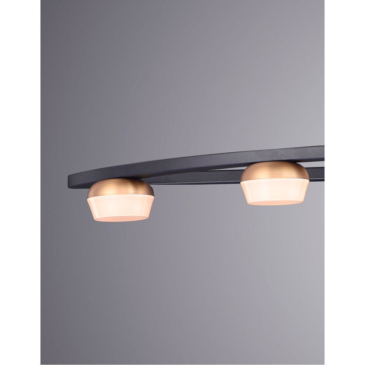 Button LED 23.75 inch Black/Gold Bath Vanity Light Wall Light