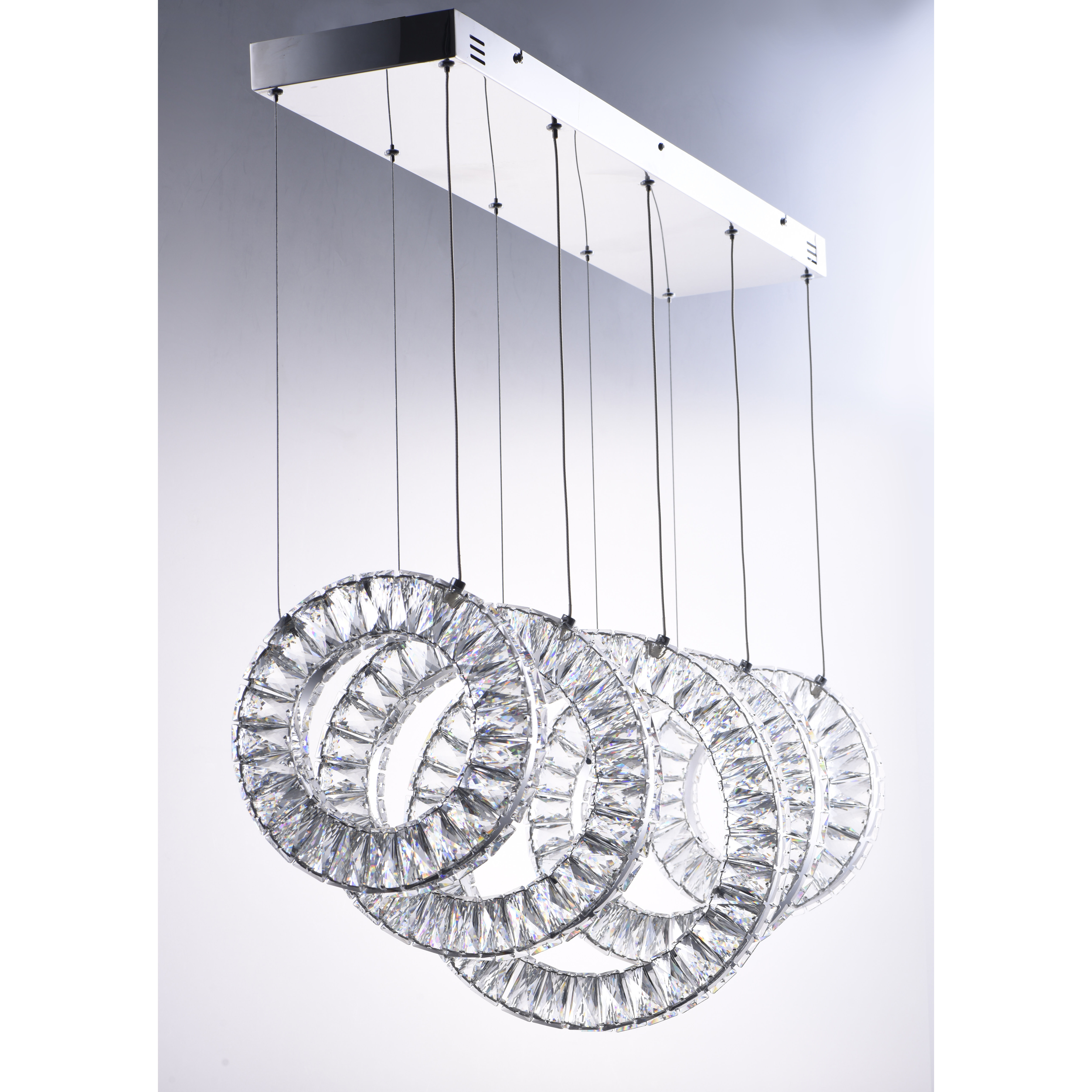 Charm LED 37.25 inch Polished Chrome Linear Pendant Ceiling Light