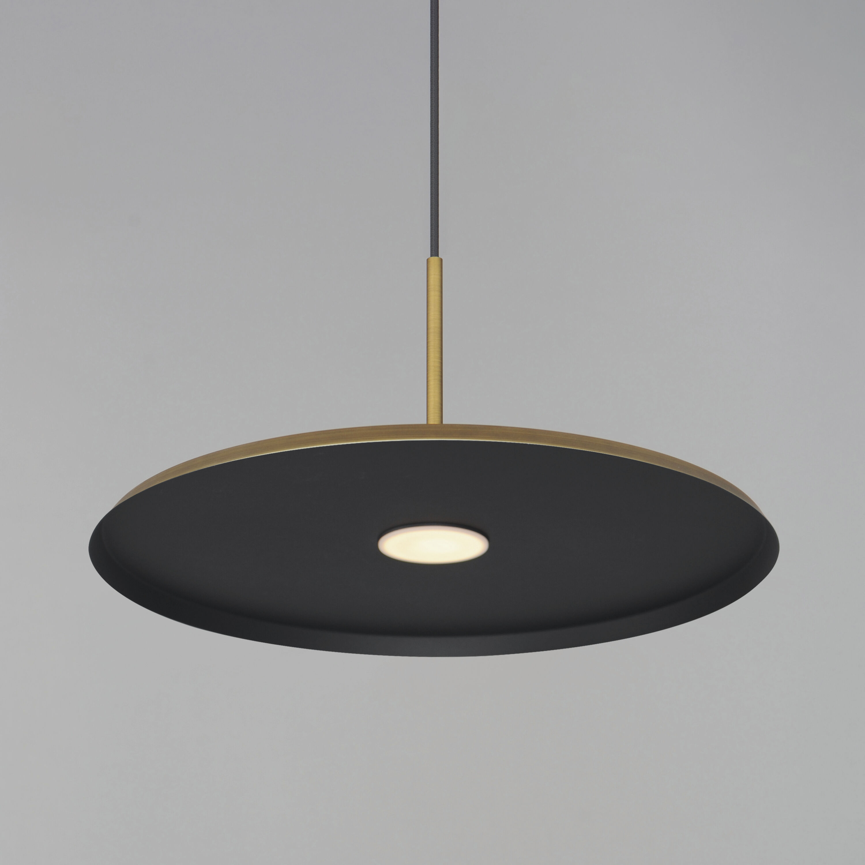 Berliner LED 19.75 inch Antique Brass Single Pendant Ceiling Light