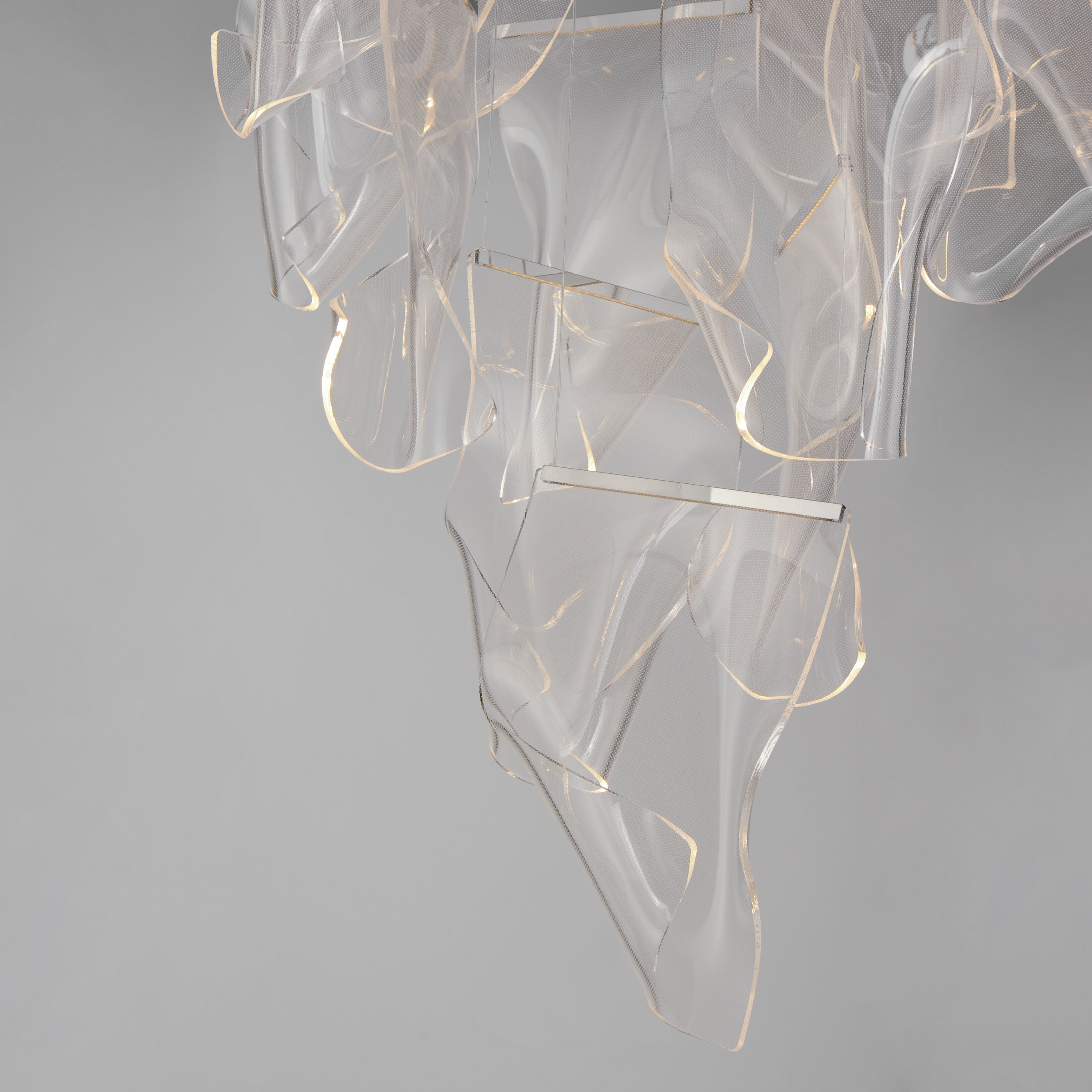 Rinkle LED 36.25 inch Polished Chrome Multi-Light Pendant Ceiling Light