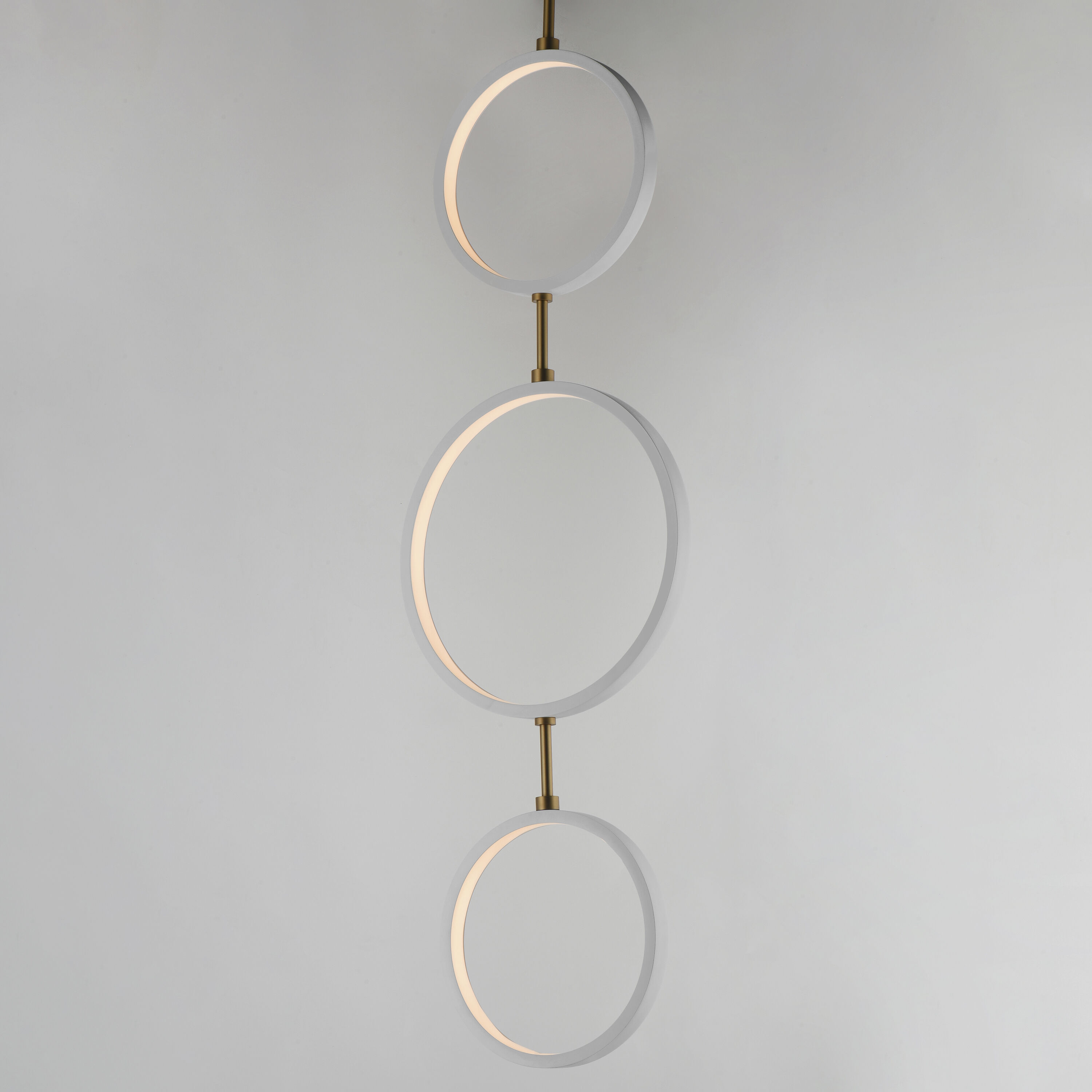 Hoopla LED 15.75 inch White and Gold Chandelier Ceiling Light in White/Gold