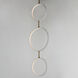 Hoopla LED 15.75 inch White and Gold Chandelier Ceiling Light in White/Gold
