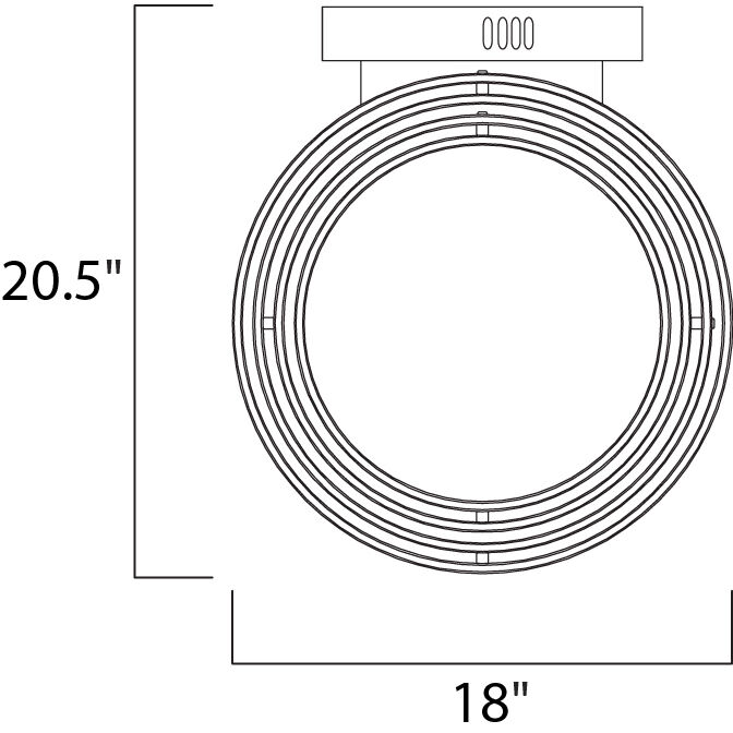Gyro LED LED 18 inch Matte White Flush Mount Ceiling Light