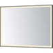 Framed 48 X 36 inch Black LED Mirror