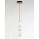 Soji LED 6 inch Black and Gold Single Pendant Ceiling Light