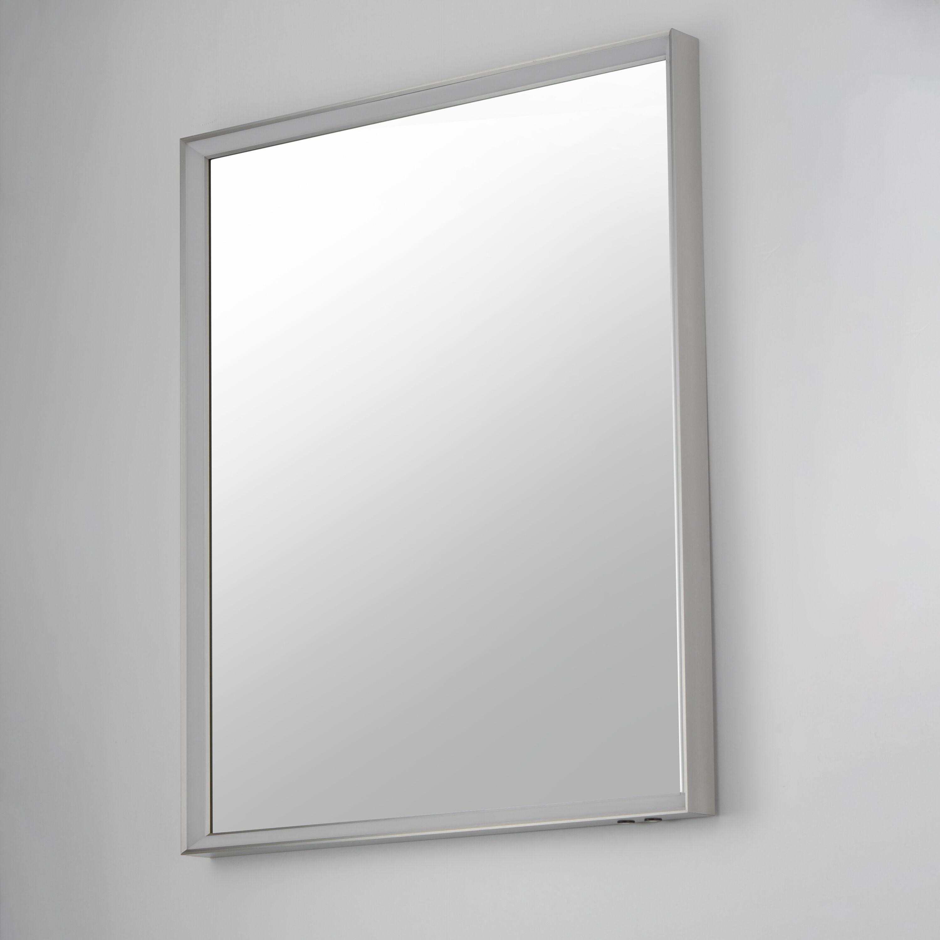 Bevel 36 X 30 inch Satin Nickel LED Wall Mirror