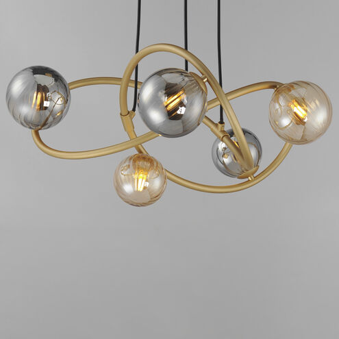 Planetary LED 23.25 inch Gold Chandelier Ceiling Light